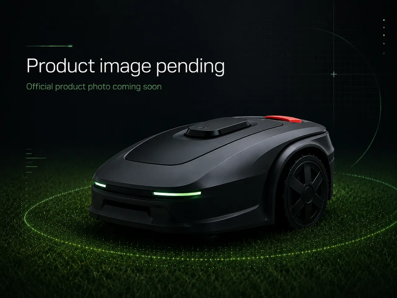 Generic robot mower placeholder — not the pictured product model